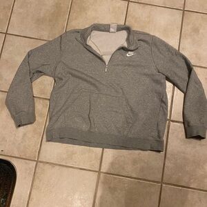 Nike Men's Zip-Up Gray Sweater